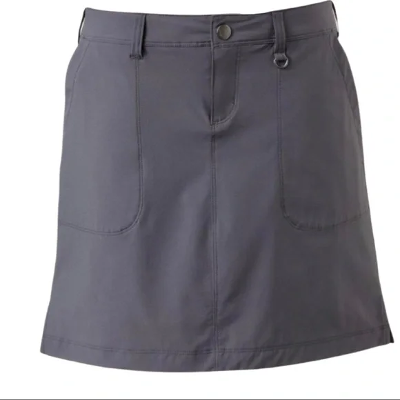 REI Northway Skort Skirt Stretch Asphalt Grey Hiking Activewear Travel Quick Dry - Picture 5 of 14